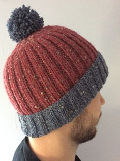 bonnet homme tricot fait main