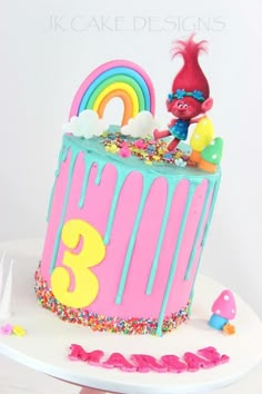 trolls cake cakes pinterest