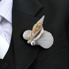 Pink Sea Shell Wedding Bouquet Blush Bridal Brooch Sea Shell Groom Boutonniere