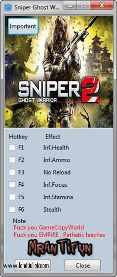 Sniper Elite 1 Trainer Free Download