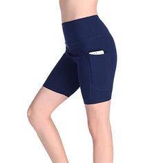 R RUNVEL Short de course avec poches pour femme Taille haute