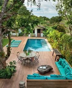 Backyard Pool Designs, Swimming Pools Backyard, Small Backyard Pools, Swimming Pool Designs, Patio Design, Backyard Patio, Backyard Landscaping, House Design, Landscaping Ideas