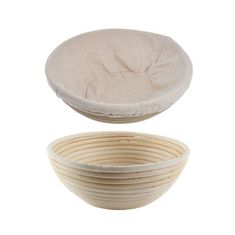 Leoie Baking Dry Basket Oval Shape Rattan Banneton Basket Bread Dough Proving Brotform Bowl Cloth cover