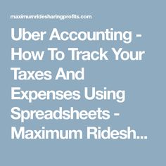 uber spreadsheet