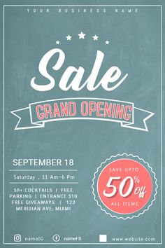 28 best grand opening flyer templates images on pinterest in 2018