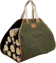 INNO STAGE Large Log Carrier,Waxed Canvas Log Tote Bag Round Woodpile Rack Fire Wood Carriers Indoor Fireplace Firewood Totes Holders Carrying for Tubular Stand by Hearth Stove Tools Set Basket INNO STAGE Large Log Carrier,Waxed Canvas Log Tote Bag Round Woodpile Rack Fire Wood Carriers Indoor Fireplace Firewood Totes Holders Carrying for Tubular Stand by Hearth Stove Tools Set Basket