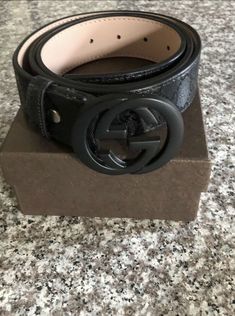 Versace Jeans Couture Black Tone on Tone Square Buckle Fully Adjustable Belt Size 28 to 42 for Mens
