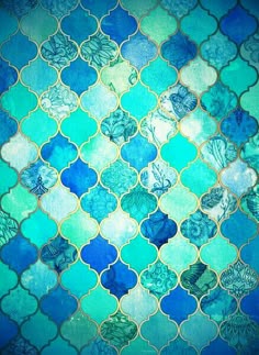 Pattern Color Tile Artwork Morocco 2d Design Pinterest Moroccan Tile Pattern In Shades Of Blue And Turquoise