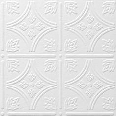 Cambridge Faux Tin Ceiling Tile 24 X24 Dct 06 Armstrong Ceilings Common X Actual Tin Look Tintile Homestyle White Faux Surface Mount Acoustic Ceiling Tiles At Lowe S