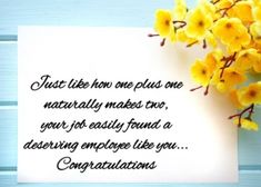 Congratulations for new job greeting card message Job Quotes Funny, New Job Quotes, Wish Quotes, Job Images, Job Pictures, Images Gif, Messages For Friends, Wishes Messages, Job Promotion Quotes