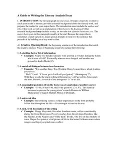 Examples Of Literary Analysis Essay