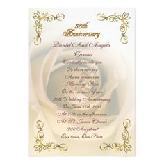 109 Best 50th Wedding Anniversary Invitations Customized Images