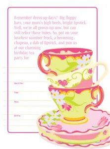 free tea party invitation