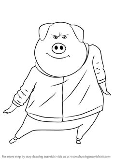 How to Draw Nana Noodleman from Sing - DrawingTutorials101.com