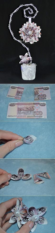 Мастер-клас. Топиарий из купюр. Денежная Кусудама
