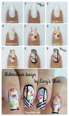 Les 396 Meilleures Images Du Tableau Nail Art Step By Sur Lucy S Stash Watercolour Aquarelle Nail Art Tutorial Tutoriel Bout Des Ongles Vernis
