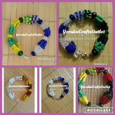 Orisha Orula Earrings w Bronze Elephant Charm and Yellow /& Green Czech Beads Your purchase supports a Iyawo Santeria Ifa 3