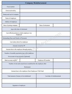 travel reimbursement form