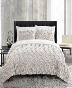 Crème housses de couette Lin Stripe Tassel Trim 100/% coton Quilt Cover Bedding Sets