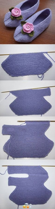 pantuflas tejidas