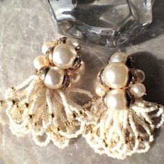 Vintage Paper Art Clip-on Earrings OOAK Rare