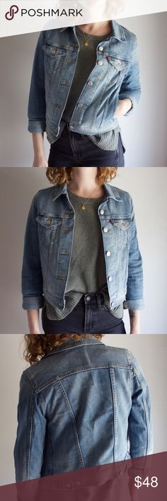 Levi/'s Women/'s Line 8 Lilac Trucker 100/% Cotton Denim Jacket Raw Hem M L XL BNWT