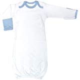 White//Red Laughing Giraffe Raglan Baseball Baby Sleeping Gown with fold-Over Mittens