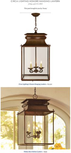 Lau 4 Light Hanging Lantern Ballard 250 Dinette Circa Lighting Honore Hanging Lantern Vs Pottery Barn S Bolton