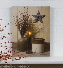 Star Primitive Country w// Candles /"Berry Basket/" Lighted by Billy Jacobs