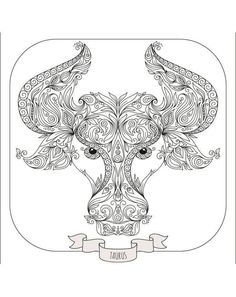 Creative Arts Therapy Art Horoscope Signs Zodiac Coloring Pages Adult Mosaic Patterns Farm Animals Sign Design 1st Grades