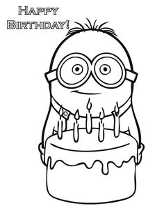 One Eye Minion Despicable Me Coloring Pages