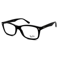 RB Unisex RX5184 Eyeglasses Shiny Black 52mm /& Cleaning Kit Bundle