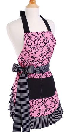 Lace and Rick Rack Pink Minnie Mouse Disney Half Apron Novelty Characters Woman/'s Apron Turquoise