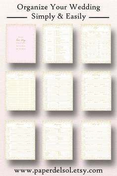 | Wedding Planner Book Wedding Planner Printable | Use these printable wedding planner pages in your DIY wedding binder or wedding planning book!… | Pinteres…