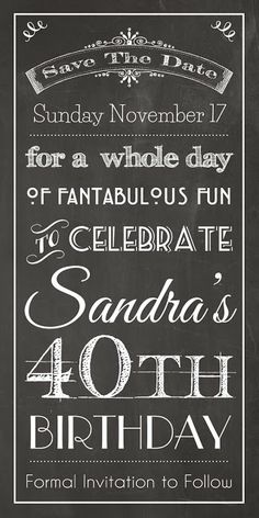 custom birthday save the date 4x6 downloadable flowery save the
