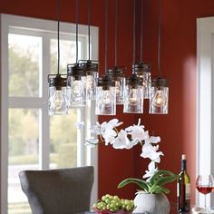 Allen Roth Vallymede 25 47 In Aged Bronze Barn Multi Light Clear Allen Roth Vallymede 7 In Olde Bronze Multi Pendant Light With Clear Gl