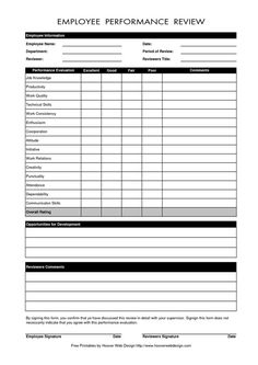 25 best evaluation employee images employee performance review