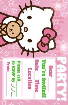 hello kitty invitation maker