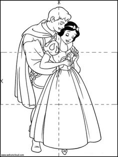desenhos de branca de neve e os sete anões para colorir pintar