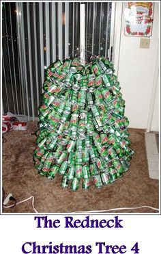 the ultimate artificial christmas tree aka how to make the mountain dew christmas tree - Redneck Christmas Ideas the ultimate artificial christmas tree aka how to make the mountain dew christmas tree - Redneck Christmas Ideas