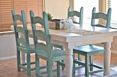 gorgeous kitchen table and chair set transformed by aspirations uk