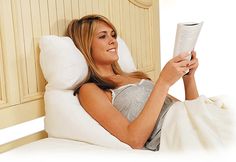 SMALL for people under 53 Watching TV /& Reading Vibrant Red MicroSuede Bedlounge Reading Pillow Reading in Bed in Deep Couches