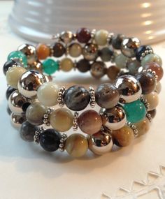144 Best Memory Wire Jewelry Images On Pinterest Ite And Aventurine Memory Wire Bracelet By Parkerrockjewelry 30 00
