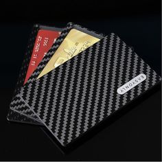 Jewels By Lux Black Leather Magnetic Money Clip with ID Slot
