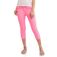 No Boundaries Juniors Girls Essential Soft Touch 21 Skater Capri Pants Size 1, White