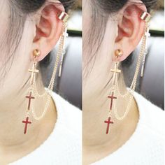 Klappcreolen bala aretes acero inoxidable Biker joyas pendientes Fake piercing