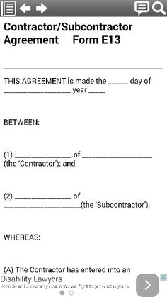 simple subcontractor agreement