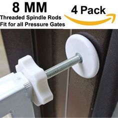 4 Pack Pressure Gates Threaded Spindle Rods M8 Baby Gates Accessory Kit 8 Mm