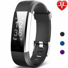 NEUF Large Fitbit Alta Heart Rate Activity Tracker SmartWatch Noir