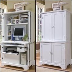 organize your multipurpose space with a computer armoire like this organize your multipurpose space with a computer armoire like this